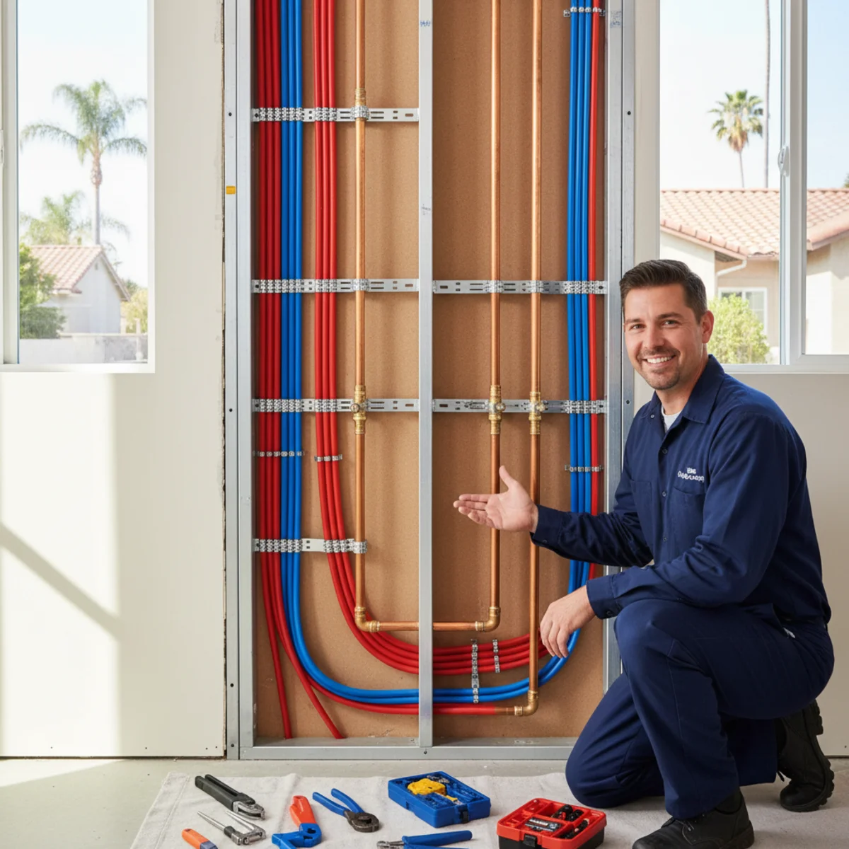 New PEX piping after a whole-home repipe