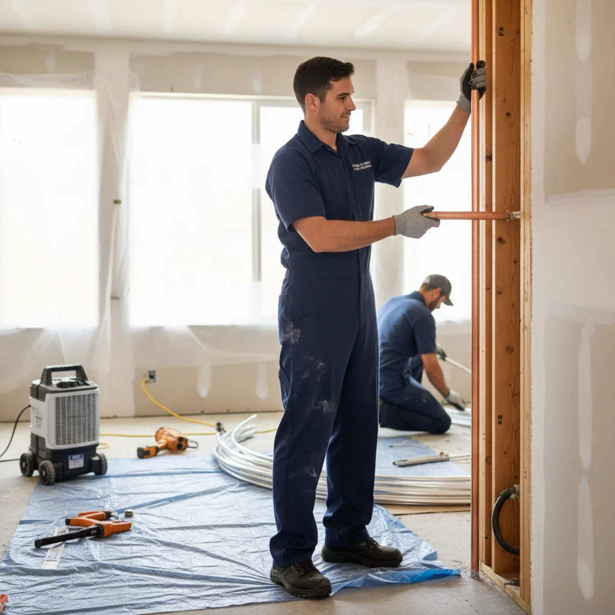 Hemet plumbers repiping a whole house with new lines